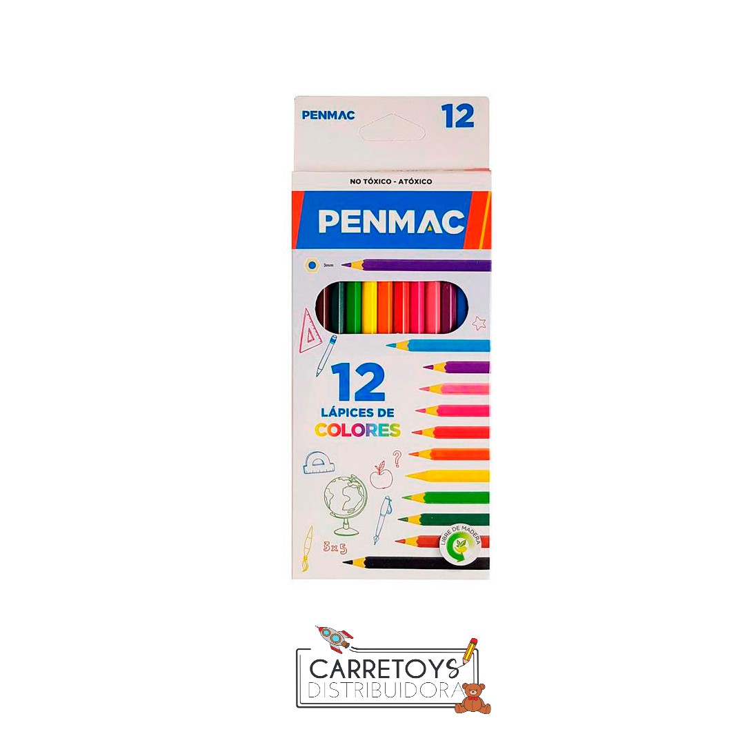 lapiz-x12-colores-largos-penmac