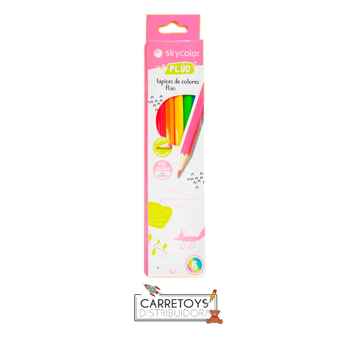 lapices-fluo-x6-sky-color-973